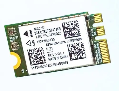 Kartice za lenovo 2 v 1 433Mbps 802.11 AC Dual Band Bluetooth + WIFI Brezžični NGFF/M2 Kartico 04X6023