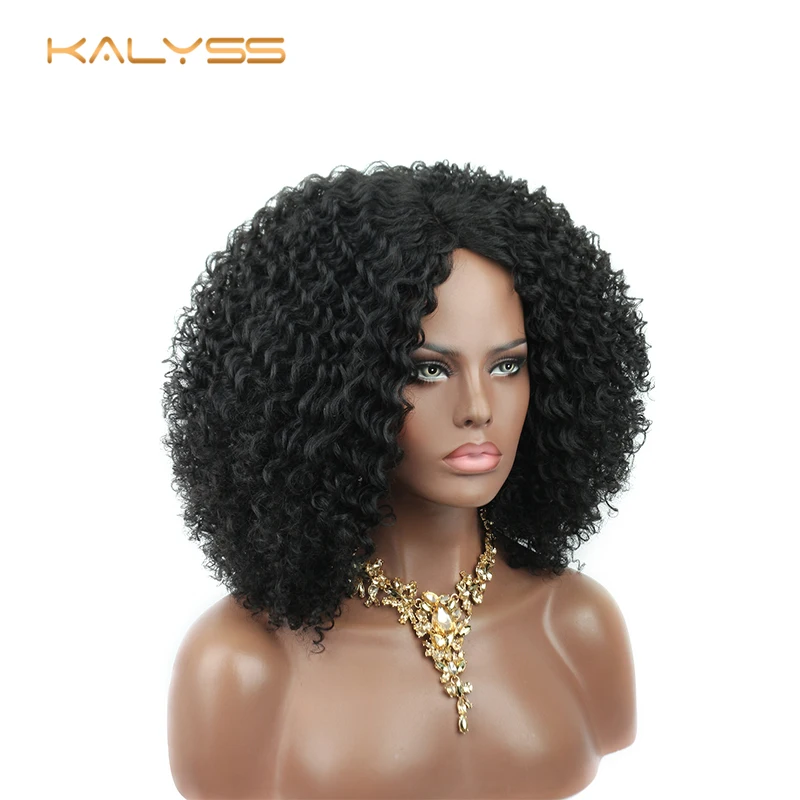 Kaylss 8 Cm Kratek Lasulje Afro Kinky Kodraste Lasuljo Sintetičnih Čipke Spredaj Lasulje za Black Ženske Srednji Del Kratek Čipke Spredaj Lasulje