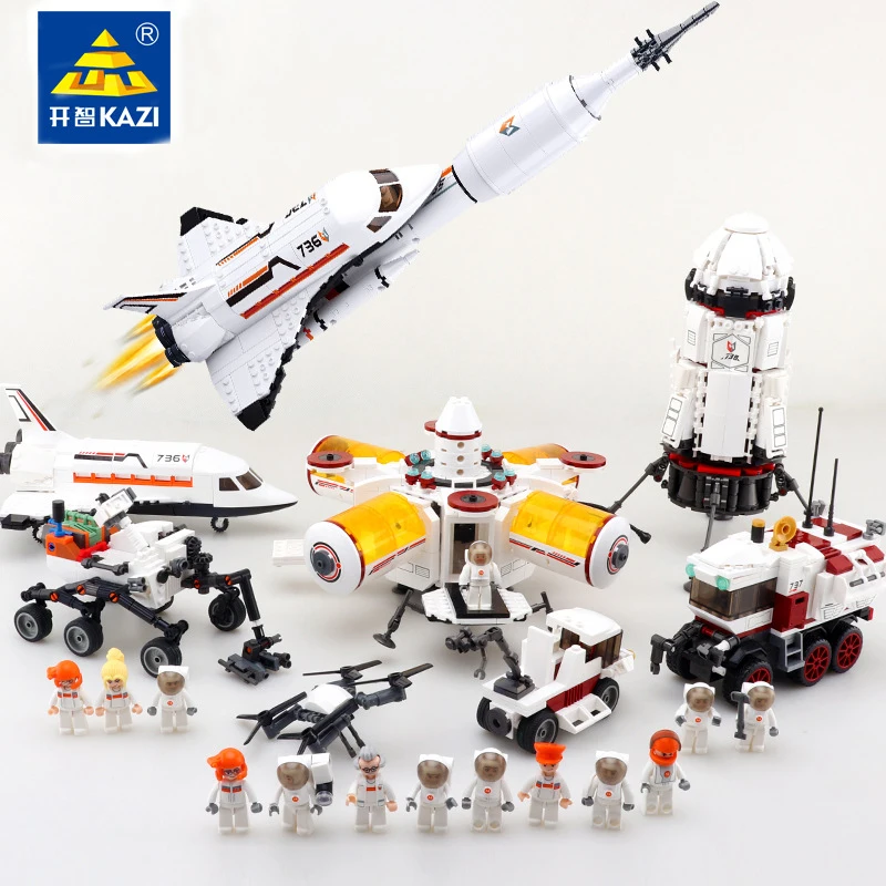 KAZI gradnik prostora znanja raketni model medzvezdni raziskovanje sestavljeni 6-letni otrok space shuttle otroci igrače