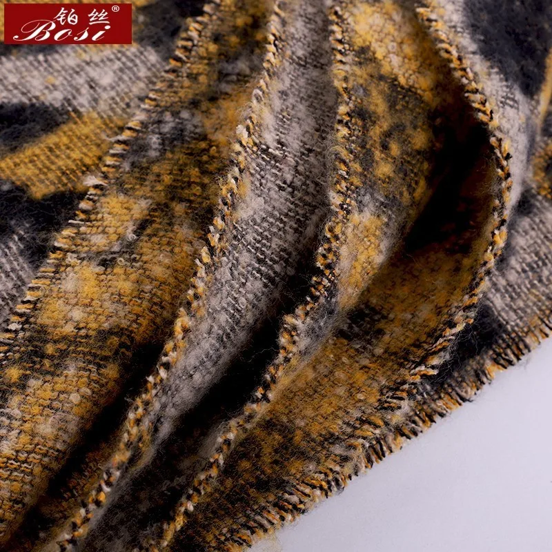 Kašmir Šal Leopard vzorcem tiskanja Pozimi moda Za Ženske tassel Šal Kariran dolge Rute blagovne Znamke oversize volne obloge pashmina