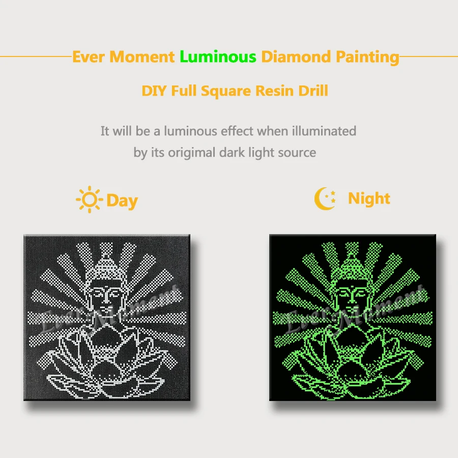 Kdaj Trenutek Diamond Slikarstvo Kamni Sije Ponoči Buda Umetnine Smolo Vaja Vezenje Mozaik Wall Art Temno Žareče N004
