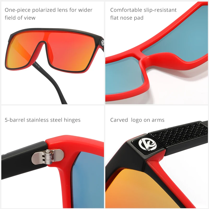KDEAM Enem Kosu Športna sončna Očala za Moške Polarizirana UV400 Ženske Prevelik Vožnjo sončna Očala Odtenki Kvadratnih Sunglass Z Box