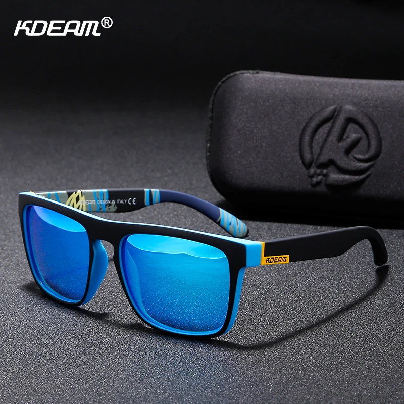 KDEAM Vrh-prodaje Polarizirana sončna Očala Moški Ženske blagovne Znamke Oblikovalec Šport sončna Očala UV400 Barvno ujemajo Očala S Trdo Primeru, CE