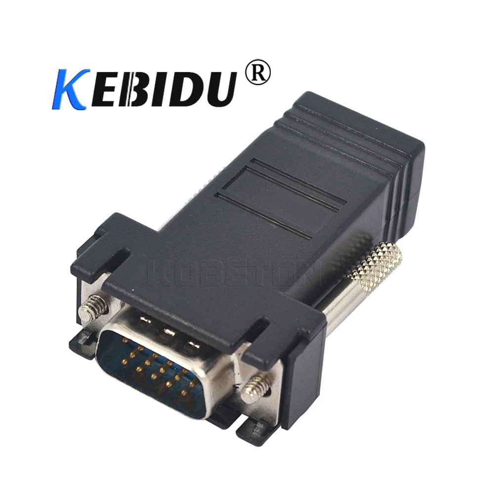 Kebidu 5pcs Cat5 Cat5e RJ45 na VGA Podaljšek Podaljšek Kabel, Moški vmesnik Lan Ethernet Ženski Adapter Računalnik Dodatno Stikalo za Pretvorbo