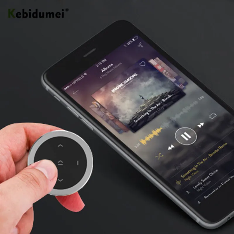 Kebidumei Brezžična tehnologija Bluetooth Remote Selfie Nadzor Medijev Gumb mp3 Glasbo, igre za Android IOS za Avto