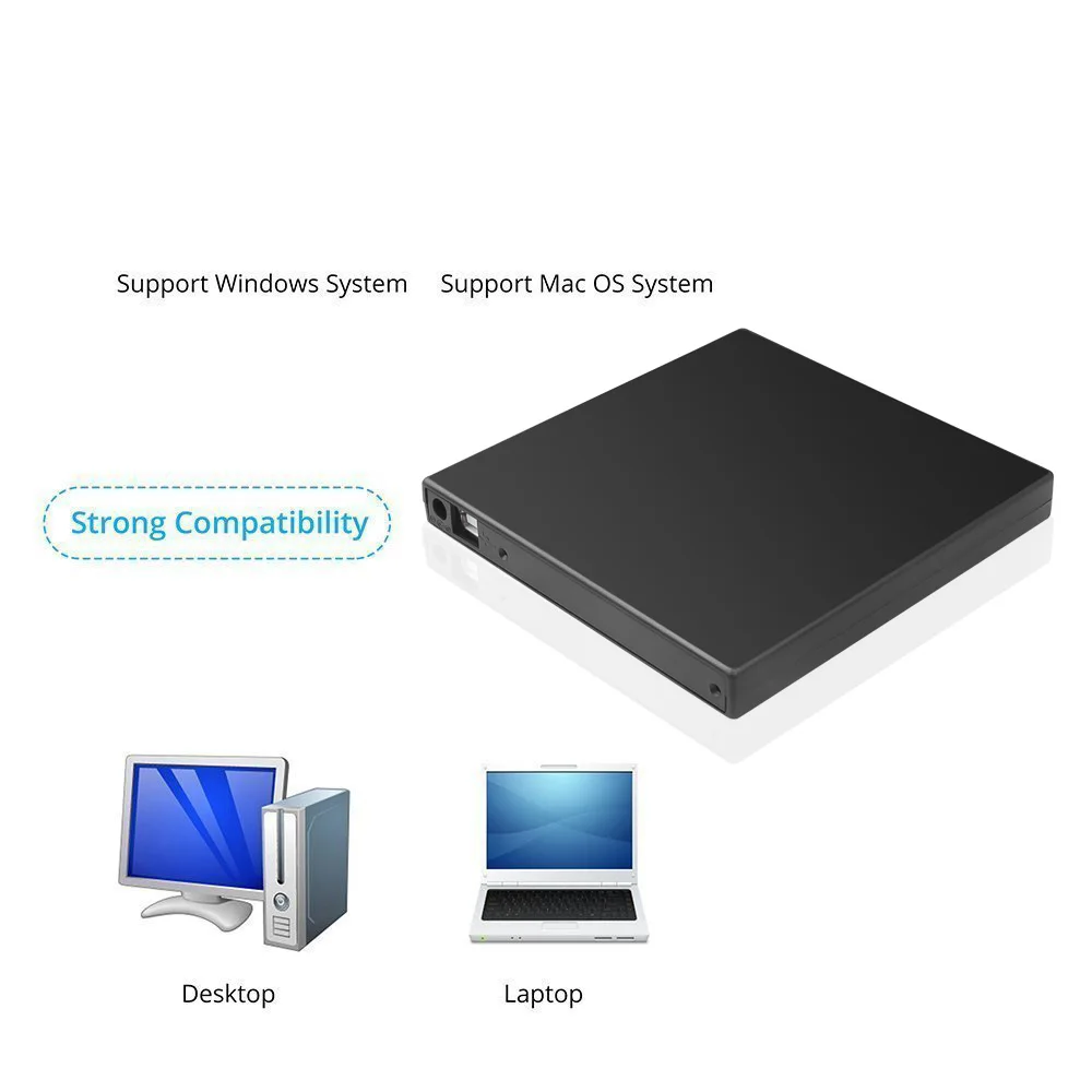Kebidumei Slim USB2.0 SATA, Zunanji DVD Ohišje Trdega Plastično Ohišje Za Prenosni računalnik Prenosni 12,7 mm CD-ROM Primeru Brez Optičnega Pogona