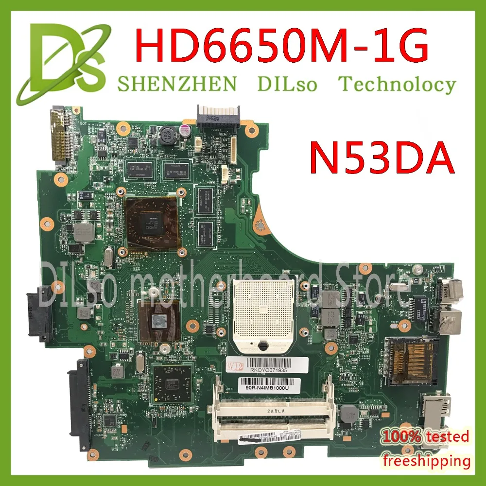 KEFU N53DA Mainboard Za ASUS N53D N53DA Prenosni računalnik z Matično ploščo HD6650M 1G video memory Test delo prvotne