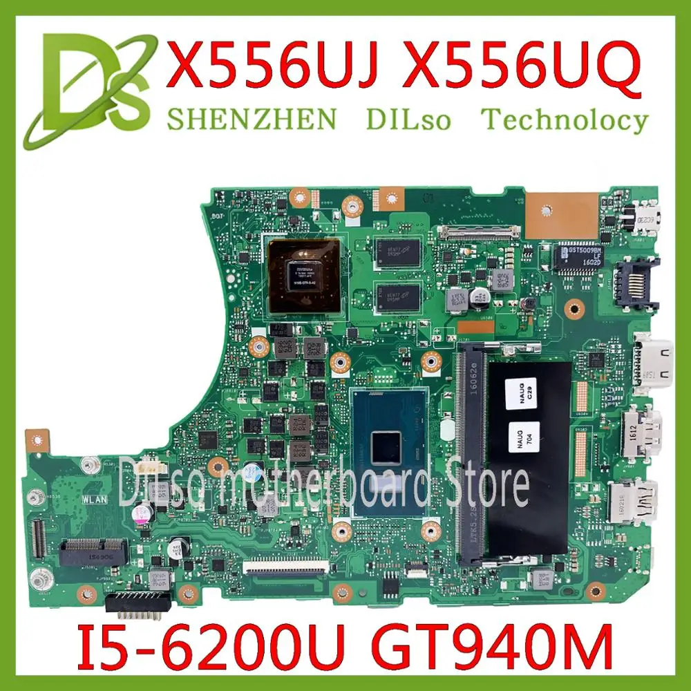 KEFU X556UV Matično ploščo Za ASUS X556U X556UJ X556UV X556UF X556UR X556UQ X556UQK Prenosni računalnik z Matično ploščo I5-6200U GT940M DDR4 Test