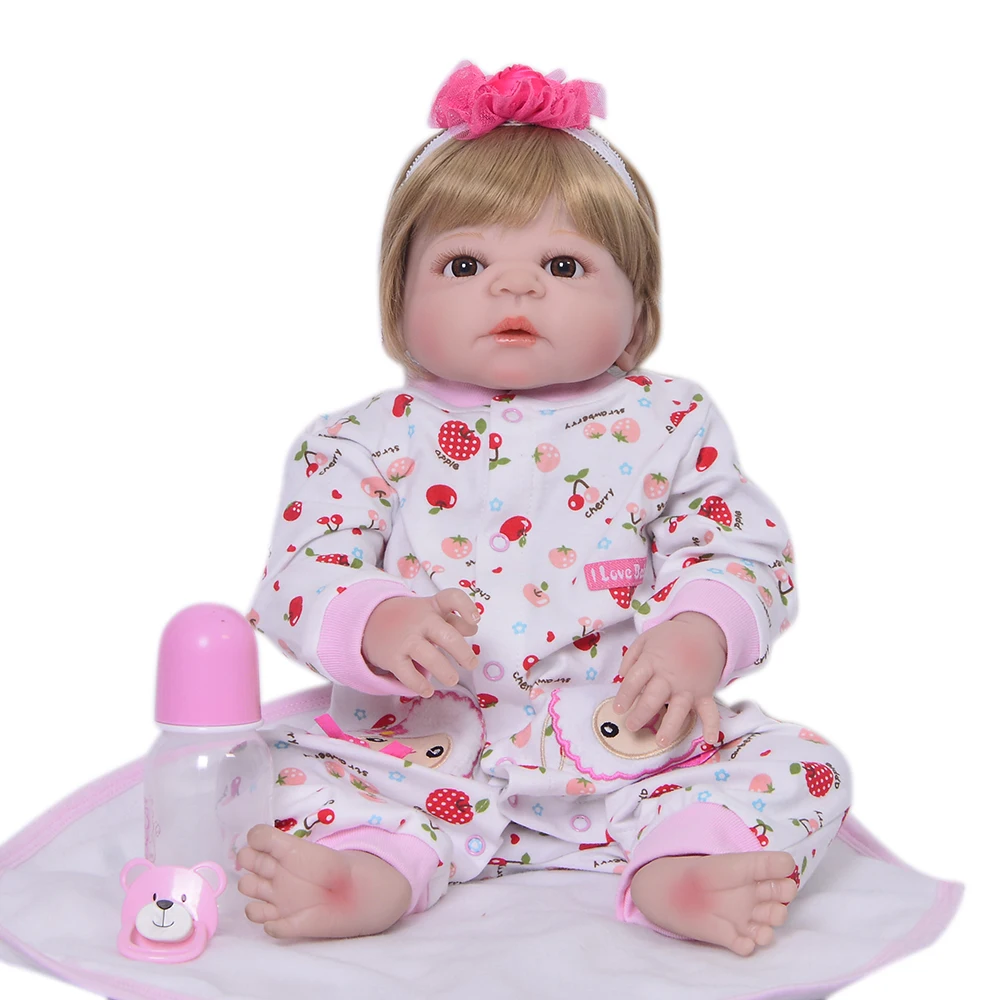 KEIUMI 22-23 Palčni Lutka Baby Prerojeni Dodatki Trgovini Baby Doll Obleko 55-57 cm Moda Otroške igralne obleke