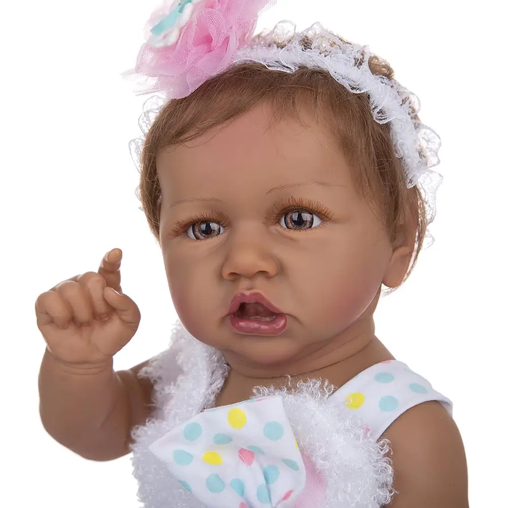 KEIUMI 57 cm Polni Silikona in Krpo Telo Prerojeni Baby Doll Igrače Likelife Dekle Malčke Baby Lutke Hiša Igrajo Kopajo Otroci Igrače Darila