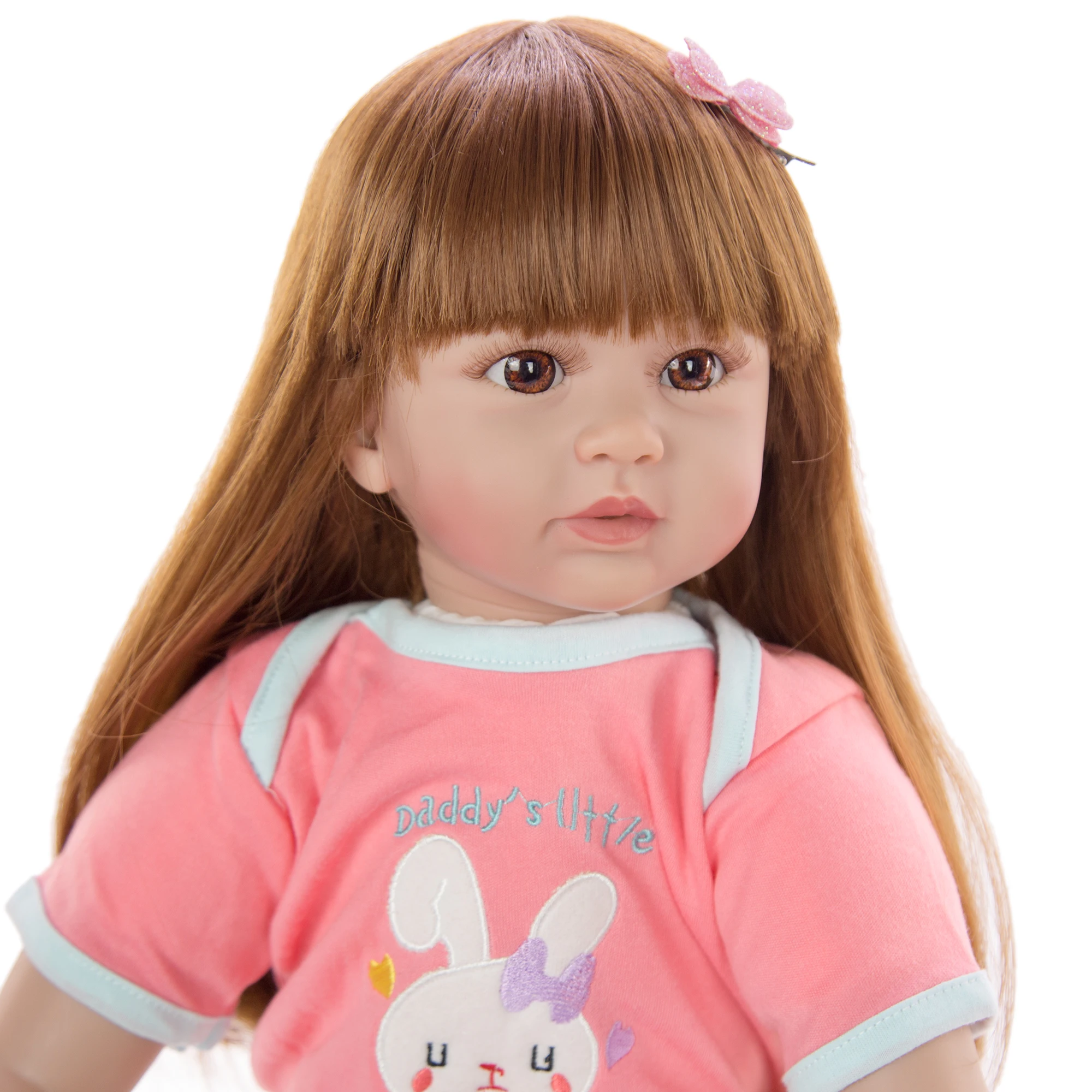 KEIUMI Lep 24 Palčni Prerojeni Baby Doll 60 cm Silikonski Mehko Realne Princesa Dekle Malčki Punčko Igrača Za Otroke, ki je Dan Darilo