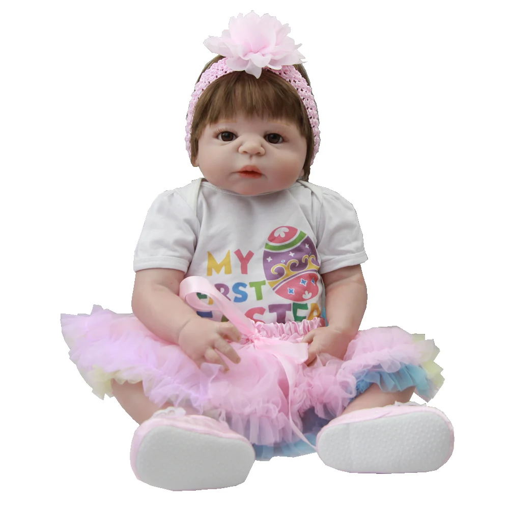 KEIUMI Vroče Prodaje Rodi Punčko Oblačila Za 22-23 Palčni Baby Doll Modni Roza Obleko, Belo Srajco Za Dekle Novorojenčka Lutka Dodatki