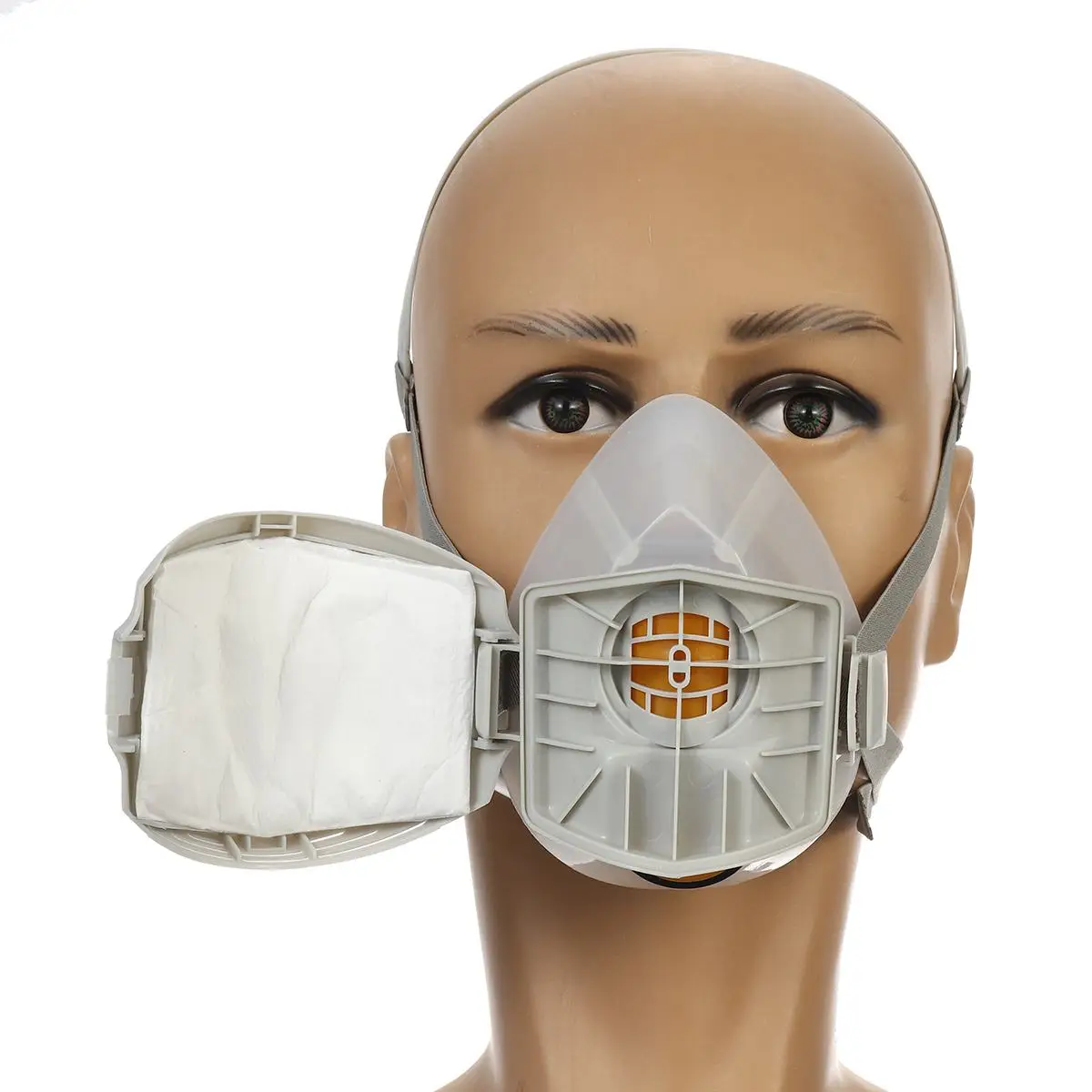Kemični Respirator Anti-sline Varnost Silikonski Zaščitni Obraz Kritje Anti-Prah Kemičnih Plinsko Masko, Filter za Dihanje Respirator