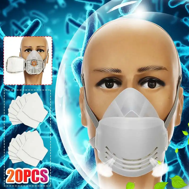 Kemični Respirator Anti-sline Varnost Silikonski Zaščitni Obraz Kritje Anti-Prah Kemičnih Plinsko Masko, Filter za Dihanje Respirator