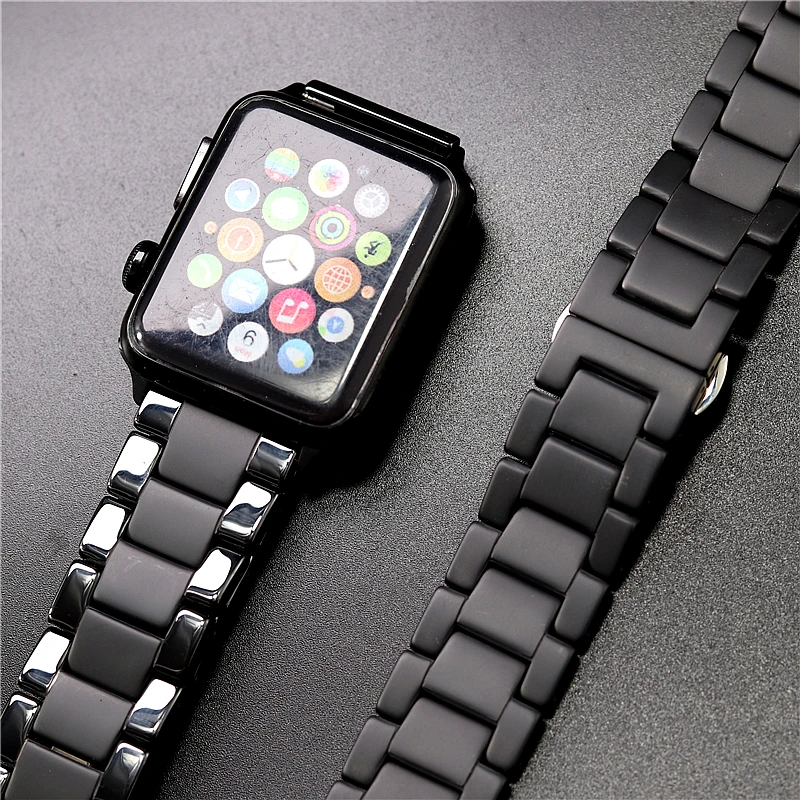 Keramični peskana mat športni trak za Apple Gledati Serije 2 3 4 5 iwatch 42mm 38 mm 40 mm 44 watchbands Zapestnica manžeta