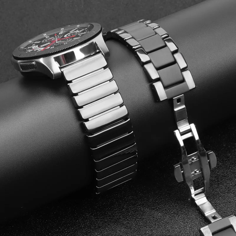 Keramični trak za Huawei watch GT 2 trak Samsung Prestavi S3 Obmejni pas S 3 GT2 46 22 mm 22 mm zapestnica Galaxy watch 46mm band