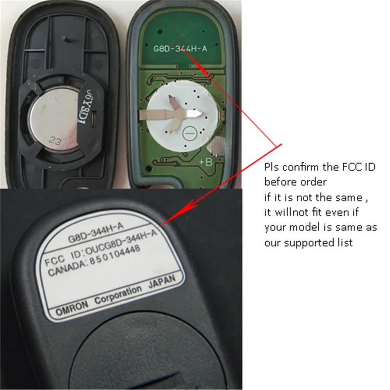 KEYECU Novo Vstop brez ključa za Daljinsko Avto Ključ F.o.b 2+1 Gumb za Honda Element CR-V Državljanski bazi SI FCC: OUCG8D-344H-A