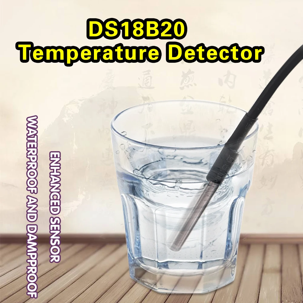 Keyestudio DS18B20 Nepremočljiva /iz Nerjavečega jekla, Temperatura Detektorja Senzor Z Modulom Za Arduino (Črno-Eco-friendly)
