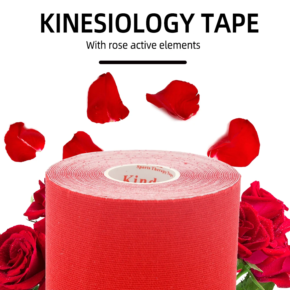 Kindmax Šport Kinesiology Trak 5 cm 5m Nerezane Nepremočljiva Latex Free kot Nalašč za Ženske, Ženske