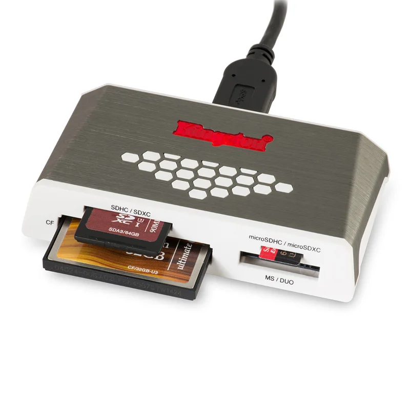 Kingston USB3.0 Media Reader SD TF CF Card Reader UHS-I Multi-funkcijo Flash Pomnilniško Kartico Hi-Speed Mediji Vse-v-enem Zunanji USB
