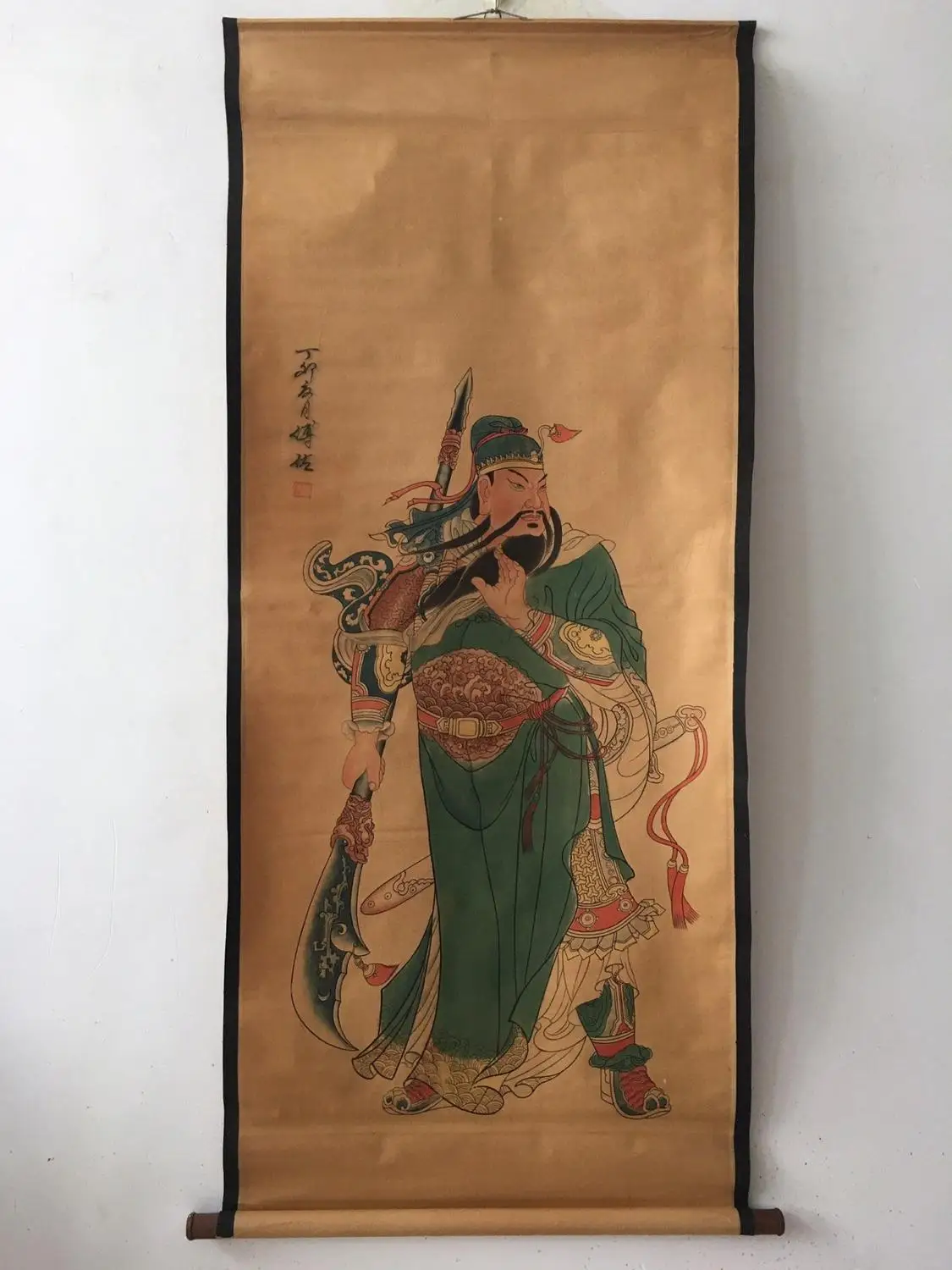 Kitajska stare poiščite slikarstvo Slaven Slika slikarstvo Srednjega dvorani visi slikarstvo Stenske poslikave Guan Yu