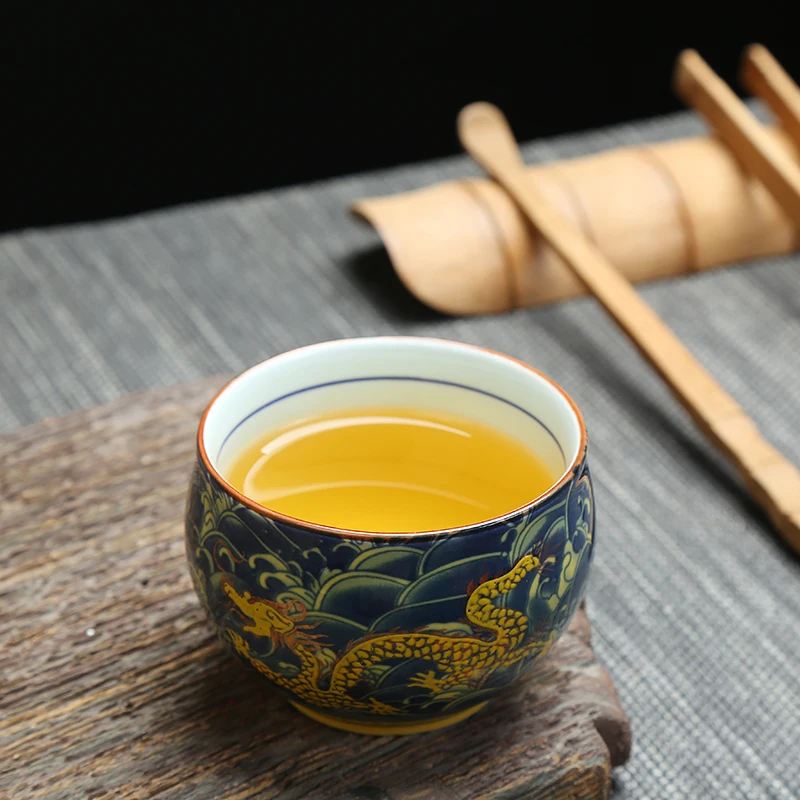 Kitajske Kung Fu Keramične skodelice, Kitajski Royal zmaj vzorec tea cup, Kitajski slog porcelana čaj nastavite skodelice kave