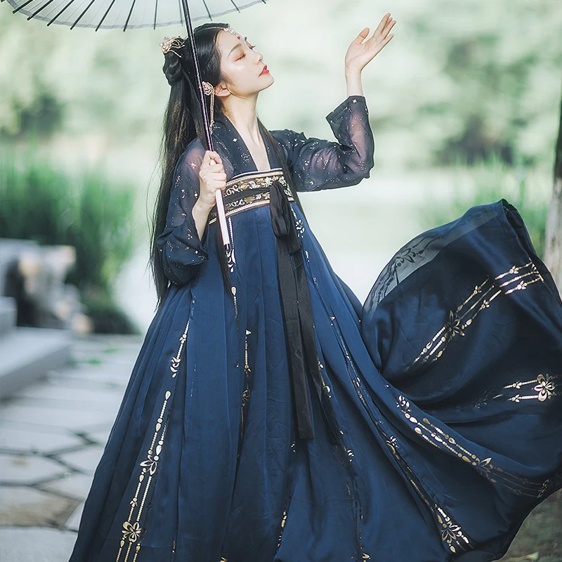 Kitajski Hanfu oblačenja Noša Starih Tradicionalnih Ljudskih Plesnih Fazi Oblačila Retro Pevcev Princesa Obleko hanfu ženske sodobne hanfu