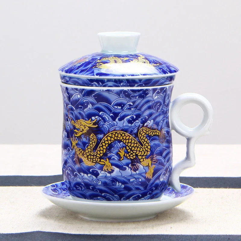 Kitajski Keramični filter vrč čaja,Kave Skodelice Kampiranje Drinkware Belega porcelana čajne skodelice,Kavo, Mleko, Čaj Vrč Popoldanski čaj skodelice