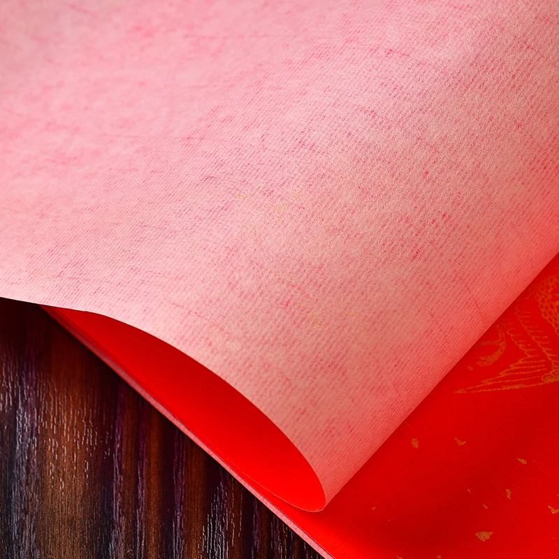Kitajski Pomladni Festival Couplets Rdeče Xuan Papir Kvadratne Oblike Batik Rižev Papir Kaligrafski Papir Za Kopiranje Fu Znakov Rijstpapier