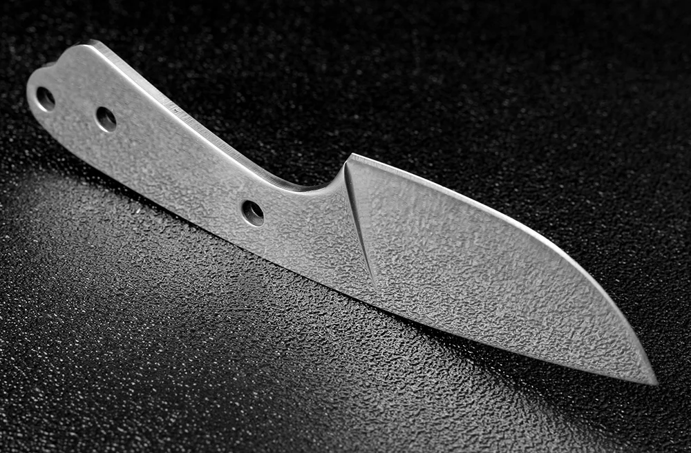 KKWOLF DIY Naravnost Nož Prazne Prostem Fiksno Rezilo Lovski Nož Prazno 440C iz Nerjavečega Jekla rezilo ročno materiala EOS orodja