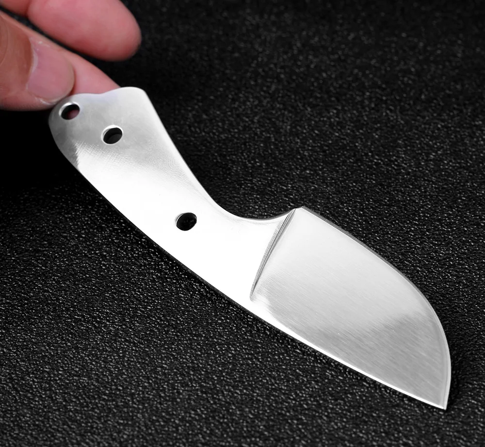 KKWOLF DIY Naravnost Nož Prazne Prostem Fiksno Rezilo Lovski Nož Prazno 440C iz Nerjavečega Jekla rezilo ročno materiala EOS orodja