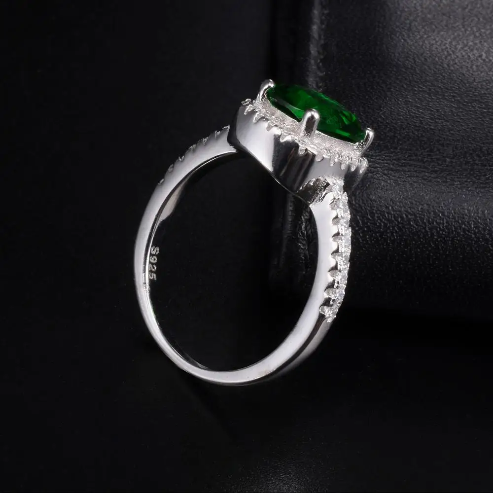 Klasična 925 Sterling Srebro Naravnih 4ct zelena gemstone, Poroke, Posla Cocktail Smaragdno Obroči za Ženske fine Nakit darilo