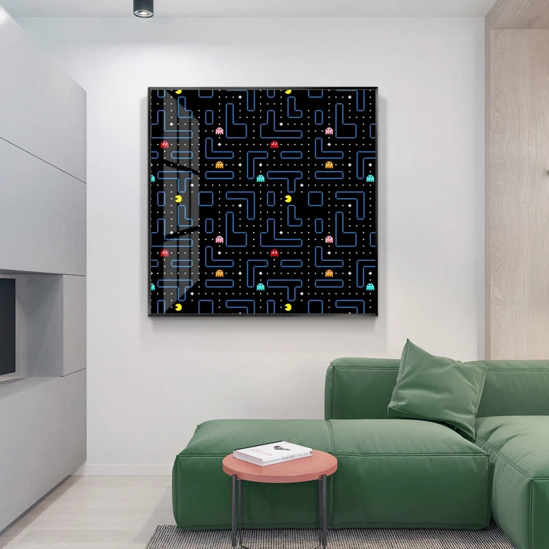 Klasična Arkadna Igre Pac-Man Wall Art Platno Slikarstvo Nordijska Plakatov in Fotografij Stenske Slike za Dnevni Sobi Doma Dekor