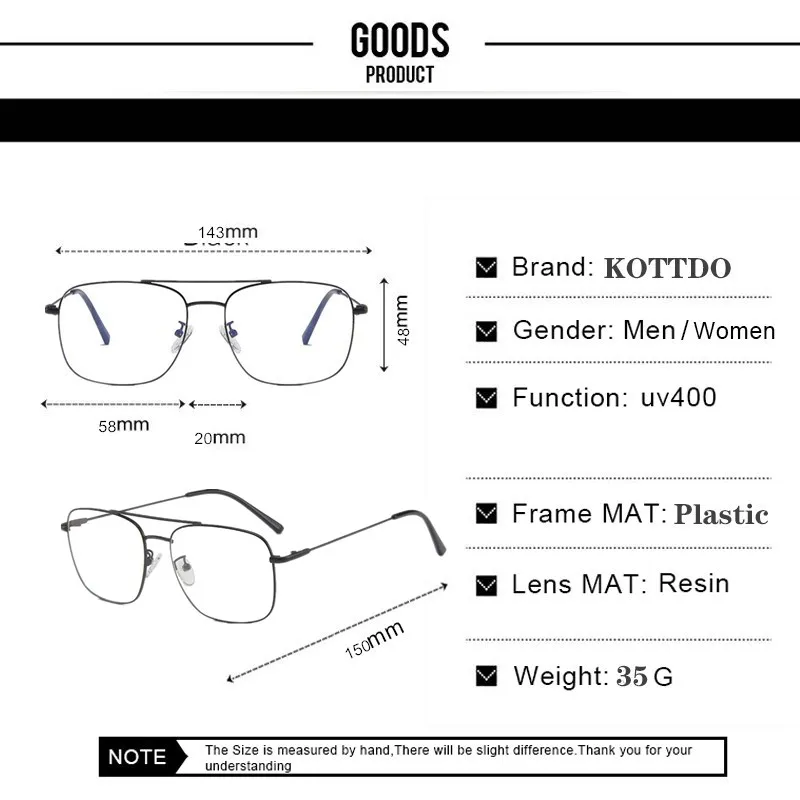 Klasična Prevelik Kvadratnih Kovinskih Očal Okvir Ženske Anti-modra Svetloba Kratkovidnost Očala Letnik Optični Eye Glasses Moških 2020