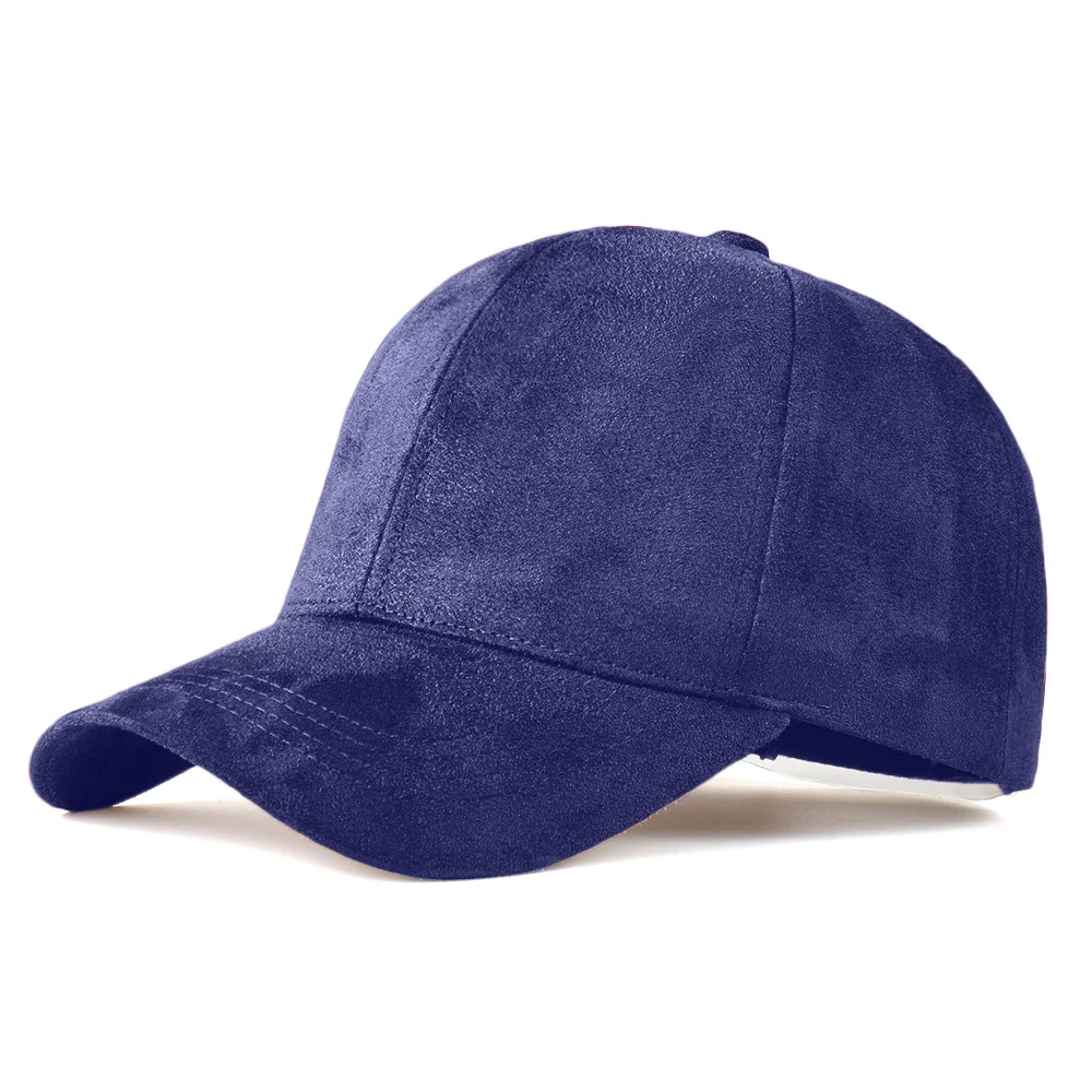 Klasična Visoke Kakovosti Semiša Baseball Caps po Meri Logo Šport Klobuki Trdna Umetno Usnje 6 Plošči Casquette Oče klobuk
