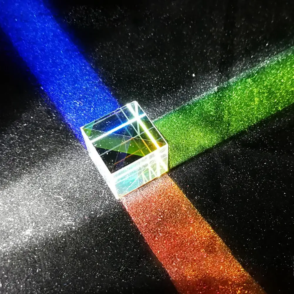 Kocka Prizmo Šest-Stranski Svetlobi Združite Kocke Obarvajo Steklena Prizma Žarek Delitev Prizmo Optični Preizkusu Instrumenta Objektiv