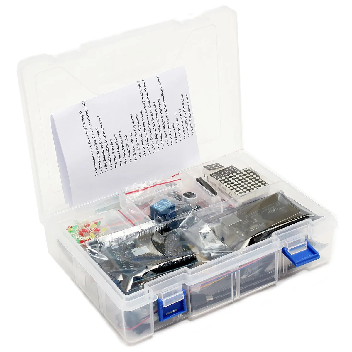Končni Starter Kit za Arduino UNO R3 1602 LCD Servo Motor Breaddboard LED