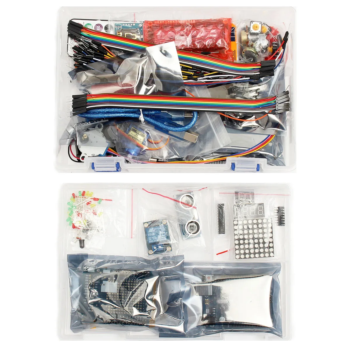Končni Starter Kit za Arduino UNO R3 1602 LCD Servo Motor Breaddboard LED