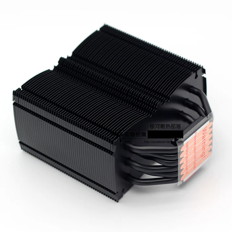 KOOLASON 650g Črna 6 Baker Toplotne Cevi Desktop PC CPU brez ventilatorja Hladilnika Silent Za Izklop Intel AMD Lahko Nameščen 12cm Fan