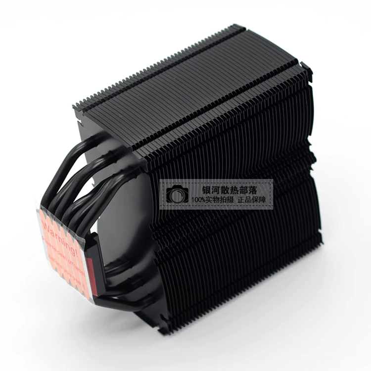 KOOLASON 650g Črna 6 Baker Toplotne Cevi Desktop PC CPU brez ventilatorja Hladilnika Silent Za Izklop Intel AMD Lahko Nameščen 12cm Fan