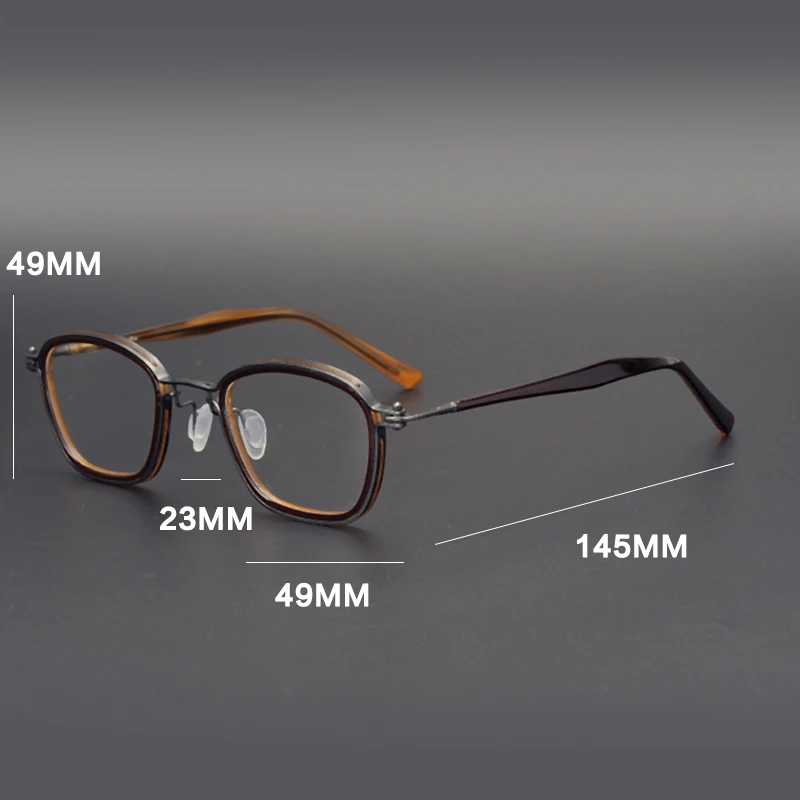 Koreja Letnik Acetat Optičnih Očal Okvir Moški Ženske Kvadratnih Recept Očala Za Kratkovidnost Okvir Retro Luksuzne Blagovne Znamke Očala