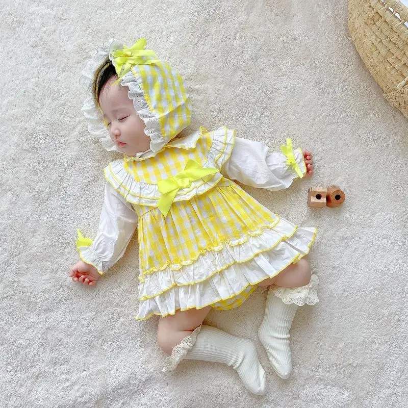 Korejski Baby Romper Lolita Punca Obleke Malčka Princess Obleka Za Malčke Rojstni Dan, Krst Stranka Frock Malčka Boutique Oblačila