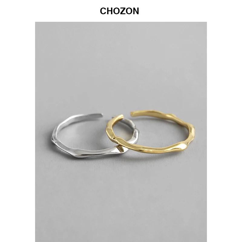 Korejski S925 sterling srebrni prstan minimalism vetrovi nezakonitih lep prstan zlat, odpiranje za ženske obroč