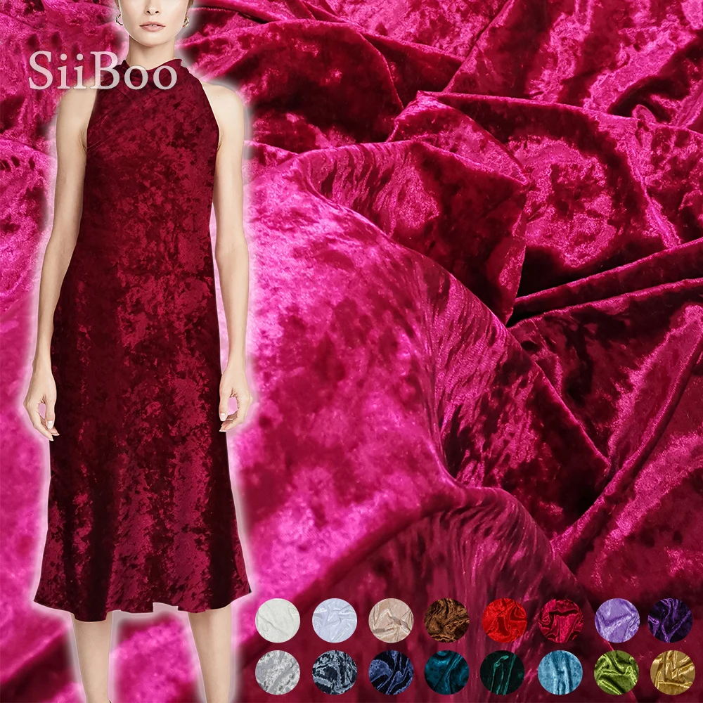 Korejski slog multi barva trdna Velur Tkanina Žamet Stretch Tkanine preja, oblačila za zimo jeseni obleko tissu stoffen SP5627