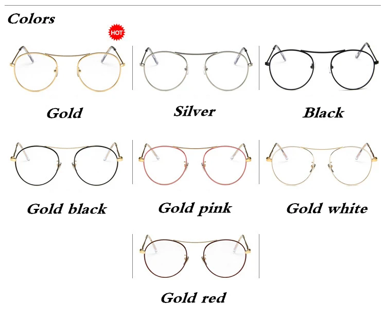 KOTTDO Nov Prihod Žensk Krog Jasen Okvir Očala Pregleden Zlata Očala Kovinski Letnik Recept za Očala Očala