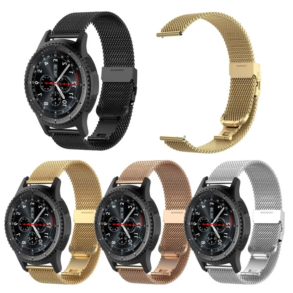 Kovinski Milanese Trak za Samsung Galaxy Watch Aktivna 2 44 mm 40 mm/Galaxy 46mm 42mm Smartwatch Pas za Orodje Sport/S3 Watchbands