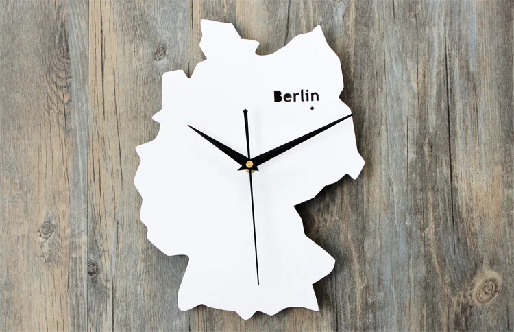 Kovinski Nemčija Berlin Ustvarjalne Osebnosti Umetnosti Nemi Zemljevid Sveta Ura 12 14inch Trgovina s Spominki Ura