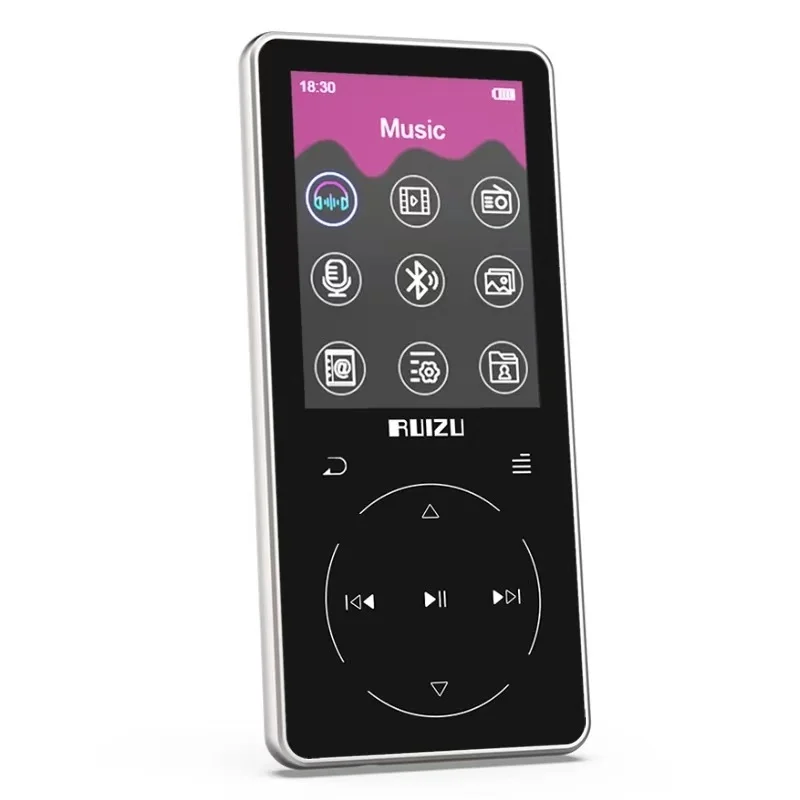 Kovinski Original RUIZU D16 Bluetooth MP3 predvajalnik za 2,4 palčni 32GB 8GB HIFI Glasbeni Video predvajalnik z FM radio, e-knjige, vgrajen Zvočnik