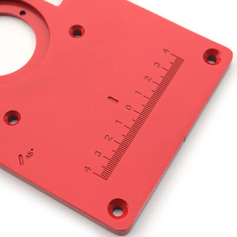Kovinski Usmerjevalnik Tabela Vstavite Ploščo s 4 Obroči, Vijaki za Les Klopi Pralni Prirezovalnik 235mm x 120 mm x 8 mm