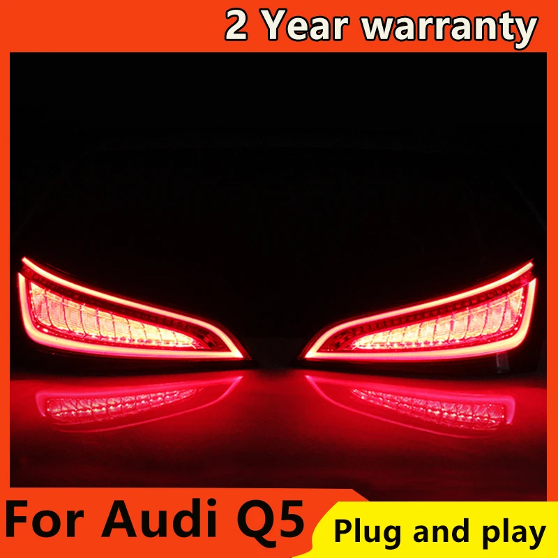 KOWELL Avto Styling za Audi Q5 2009-LED Rep Lučka zadaj prtljažnik, svetilke kritje drl+signal+zavora+povratne Dinamično krmiljenje luč